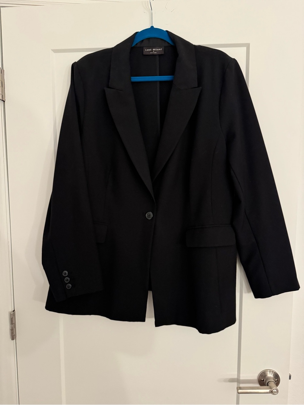 Lane Bryant Black Single-Button Tailored Blazer